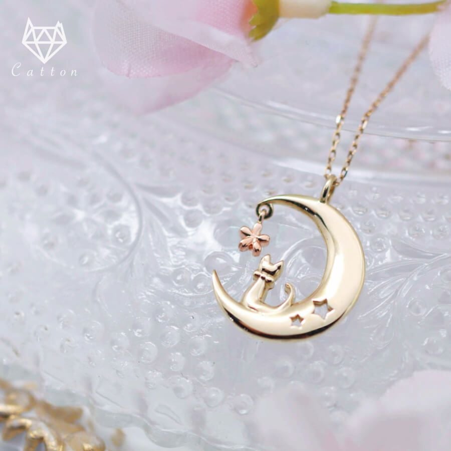 月とねこ ネックレス | Cattonオンラインショップ