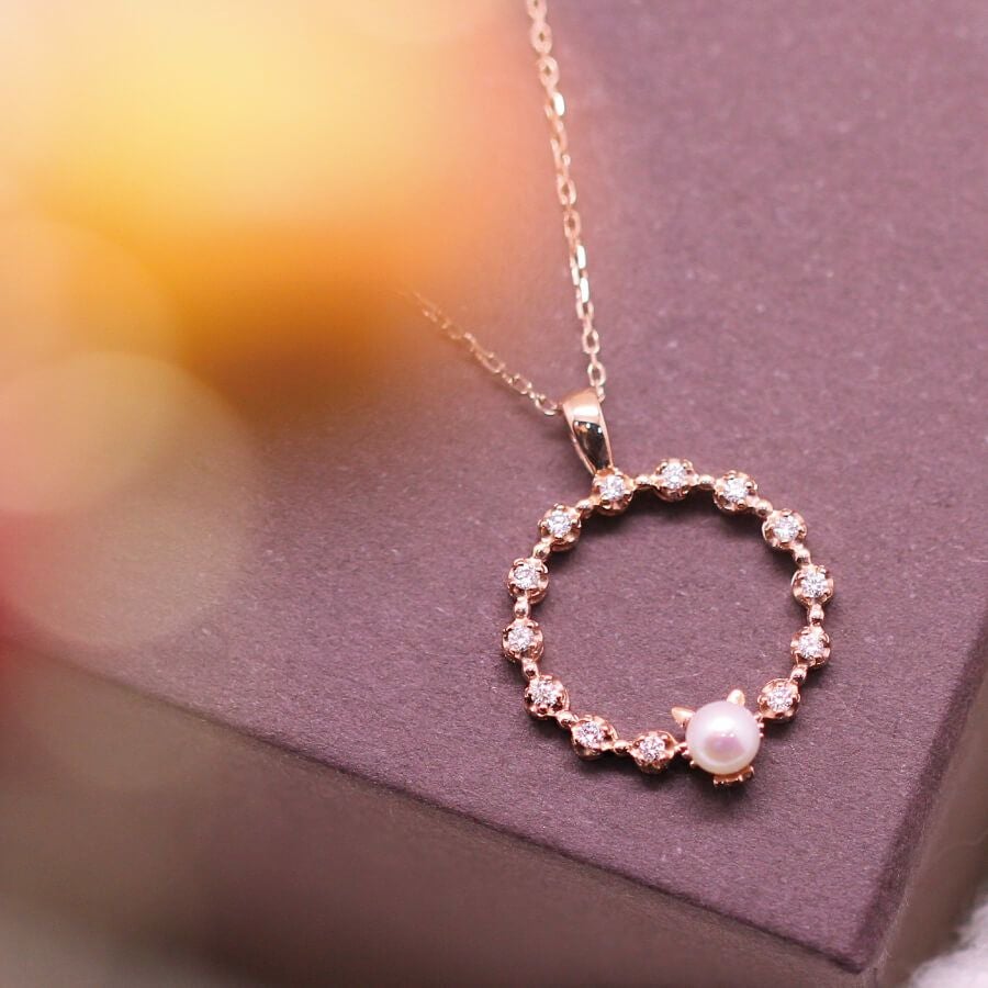 パール ジルコニア ネックレス