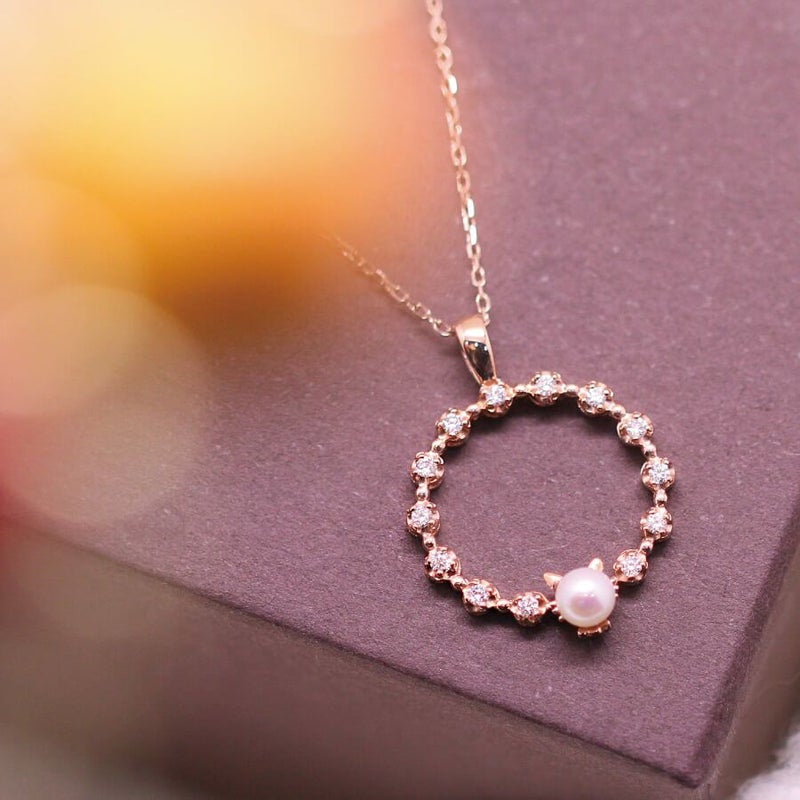 パール ジルコニア ネックレス