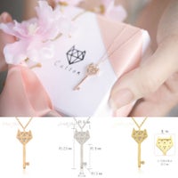 さくら猫 Cattonロゴ カギネックレス | Cattonオンラインショップ