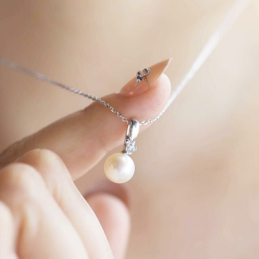 ミニネッコレスが揺れる パールネックレス | Cattonオンラインショップ